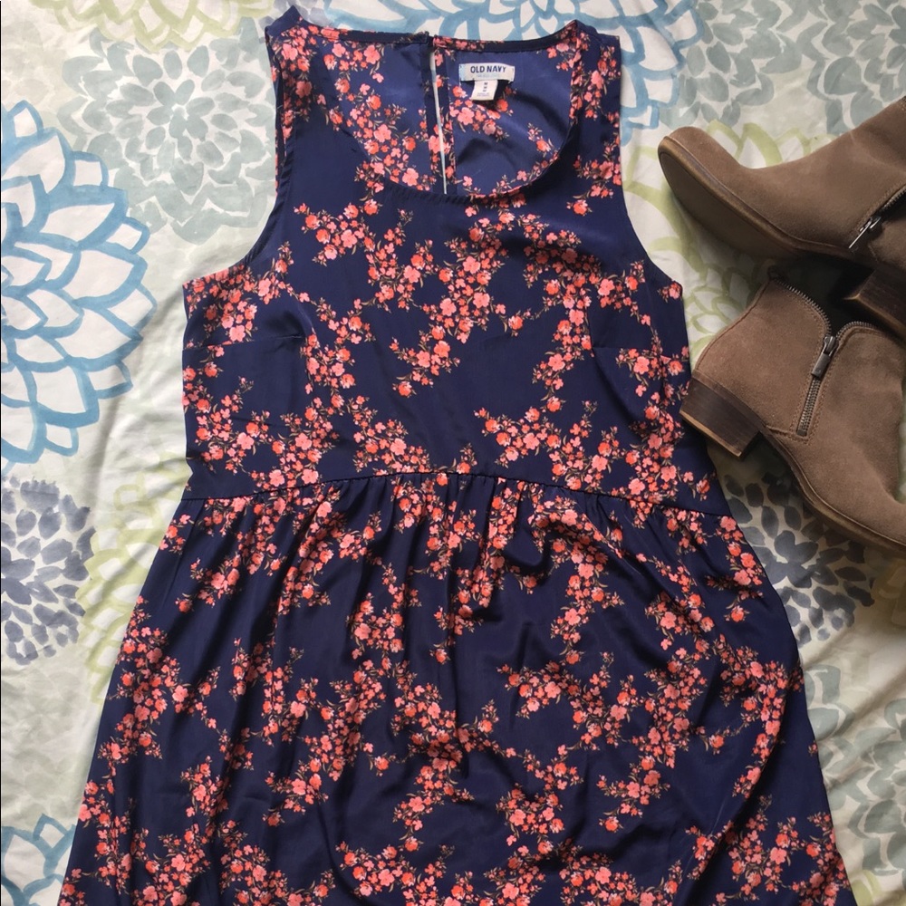 Old Navy Blue Floral Dress